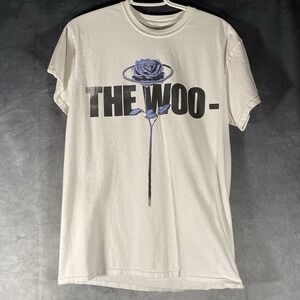 Vlone Pop Smoke The Woo Graphic T-shirt Men M‎ White Short Sleeve Music